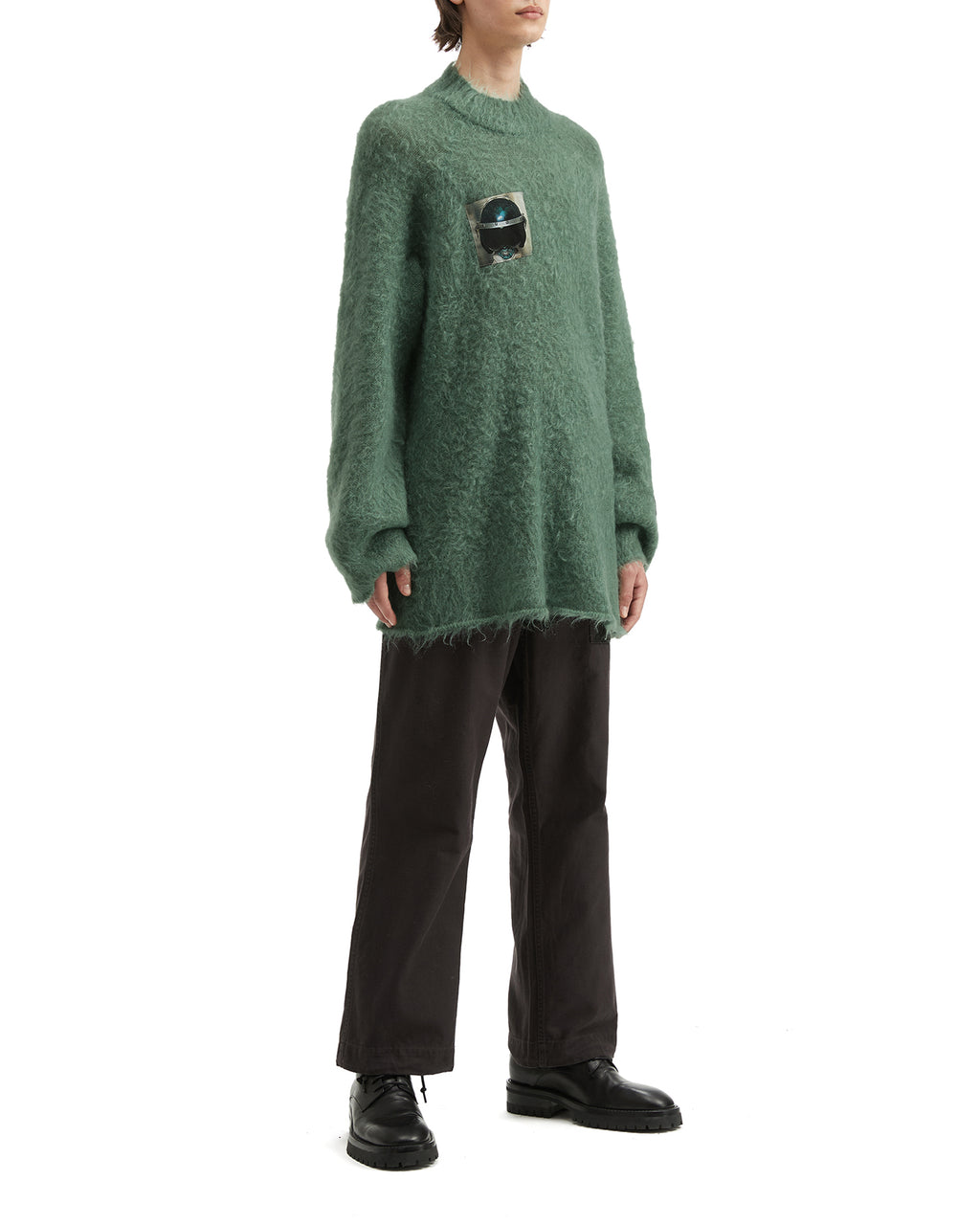 Graphic patch sweater