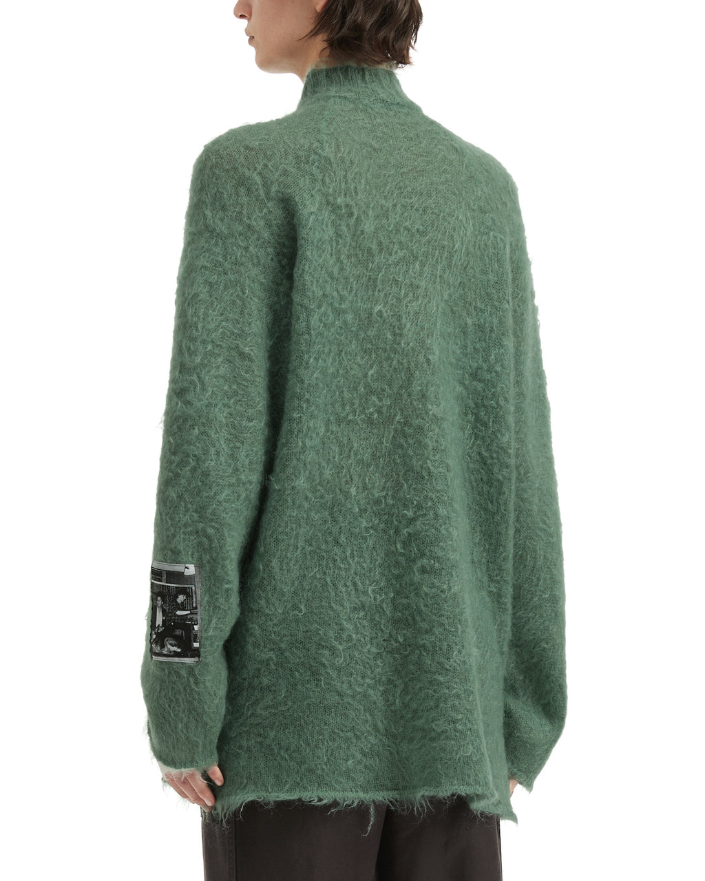 Graphic patch sweater