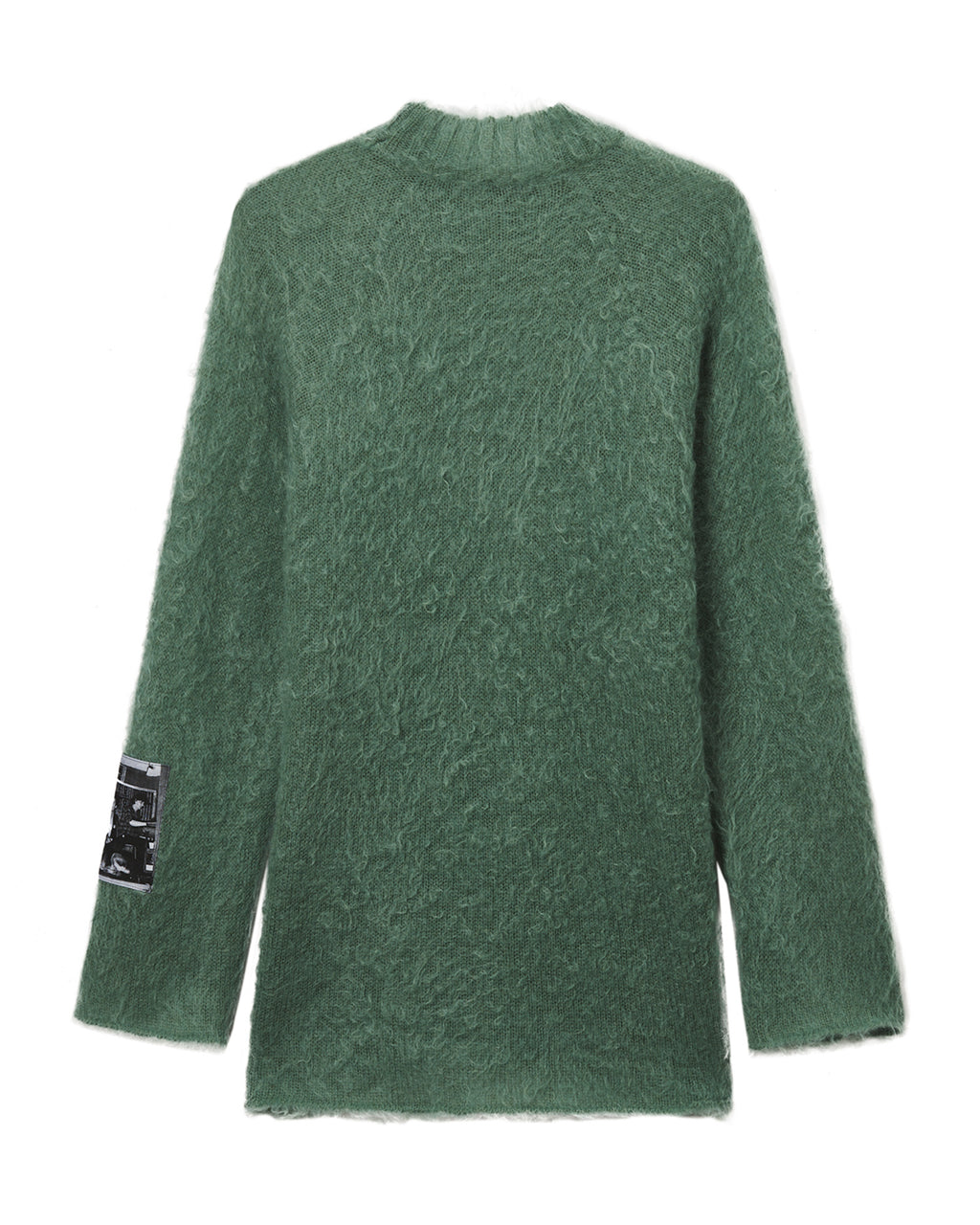 Graphic patch sweater