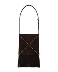 Nellcôte suede shoulder bag with fringes