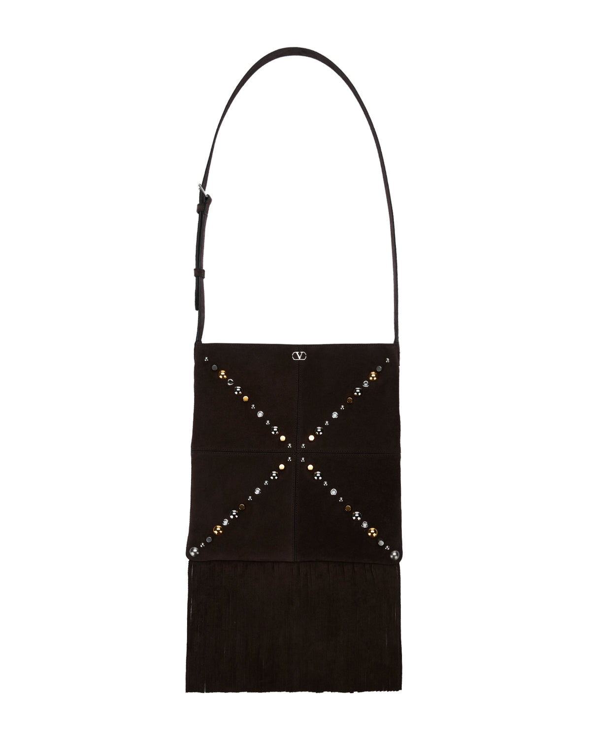 Nellcôte suede shoulder bag with fringes