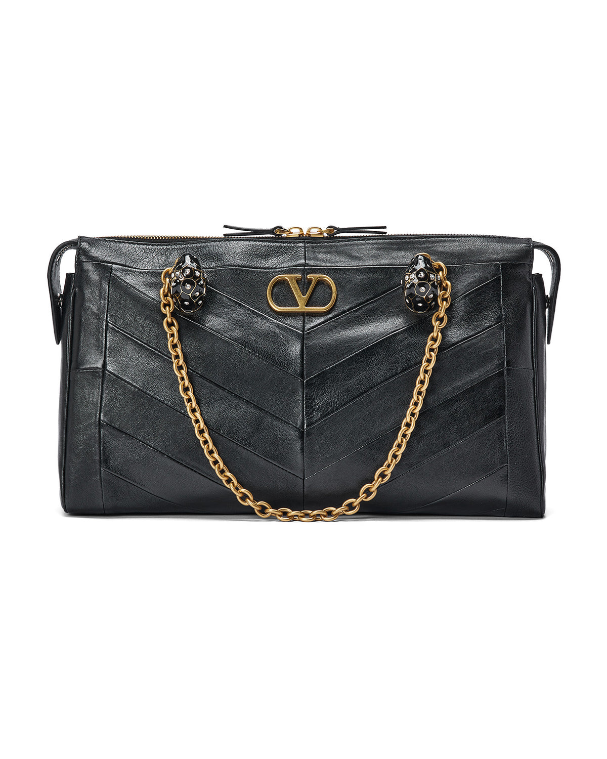 Panthea shoulder bag with chevron pattern