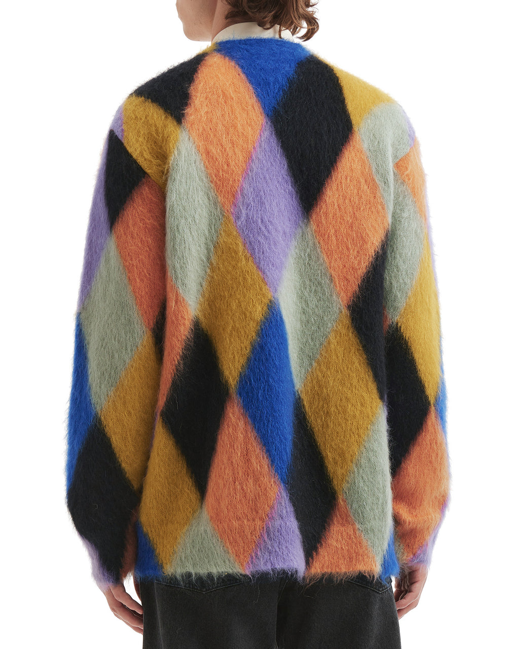 Rhombelle pattern wool cardigan