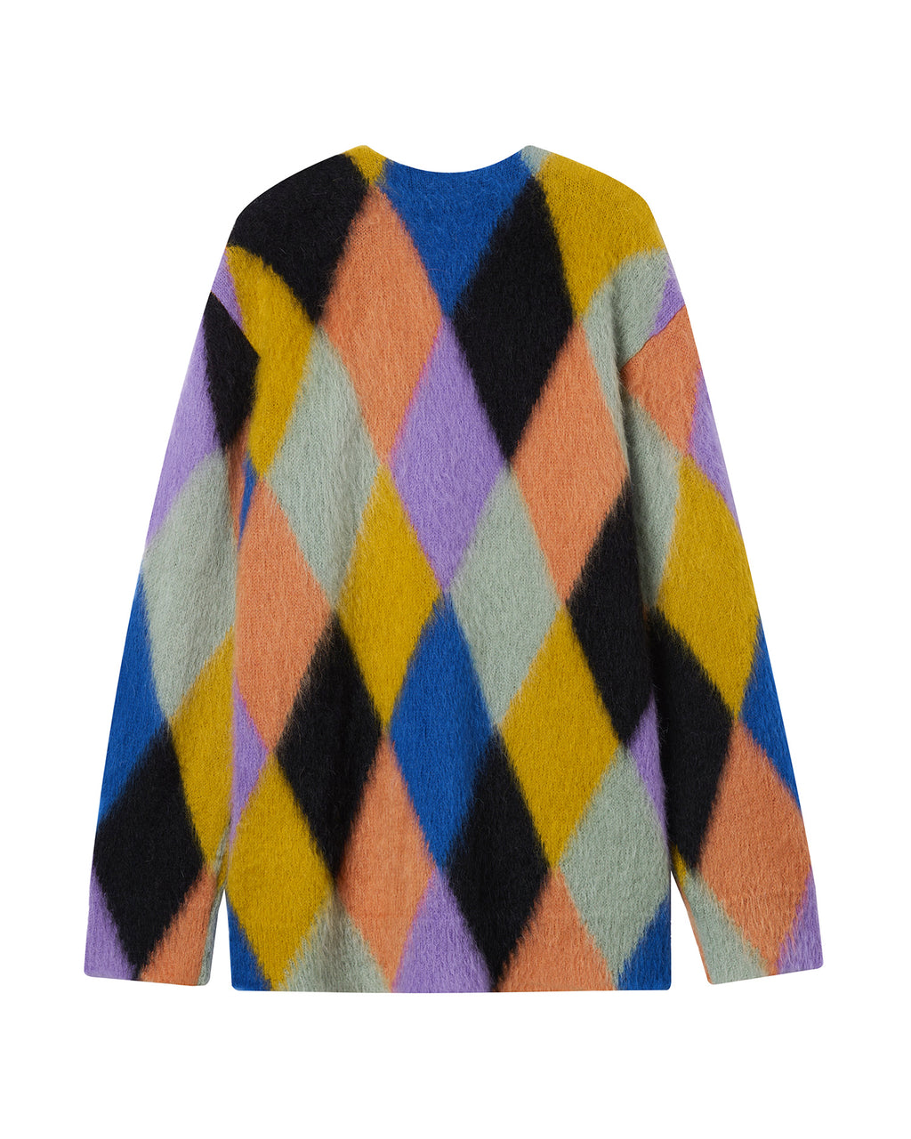 Rhombelle pattern wool cardigan