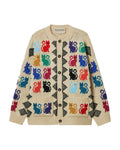 Le Chat De La Maison jacquard pattern cardigan