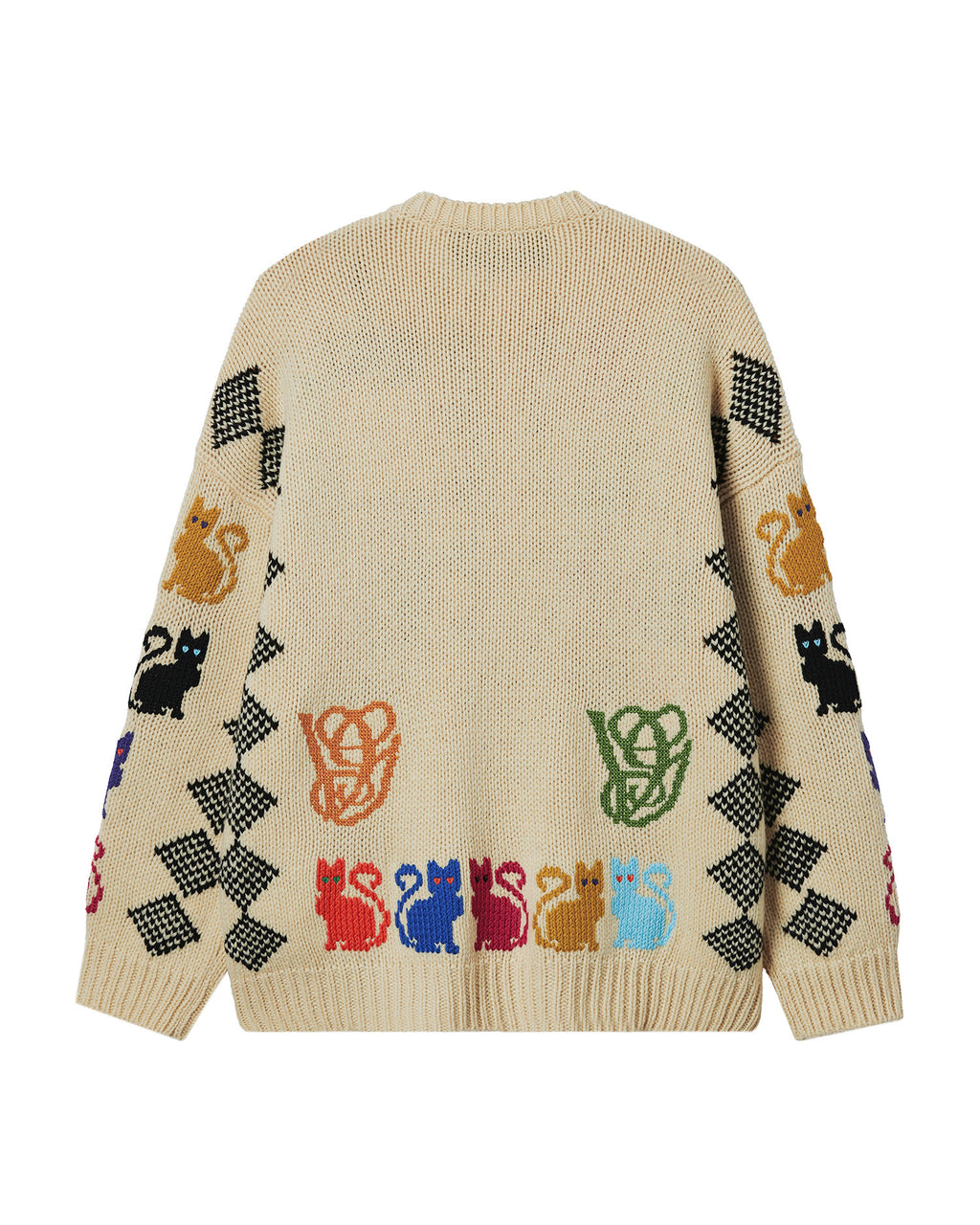 Le Chat De La Maison jacquard pattern cardigan