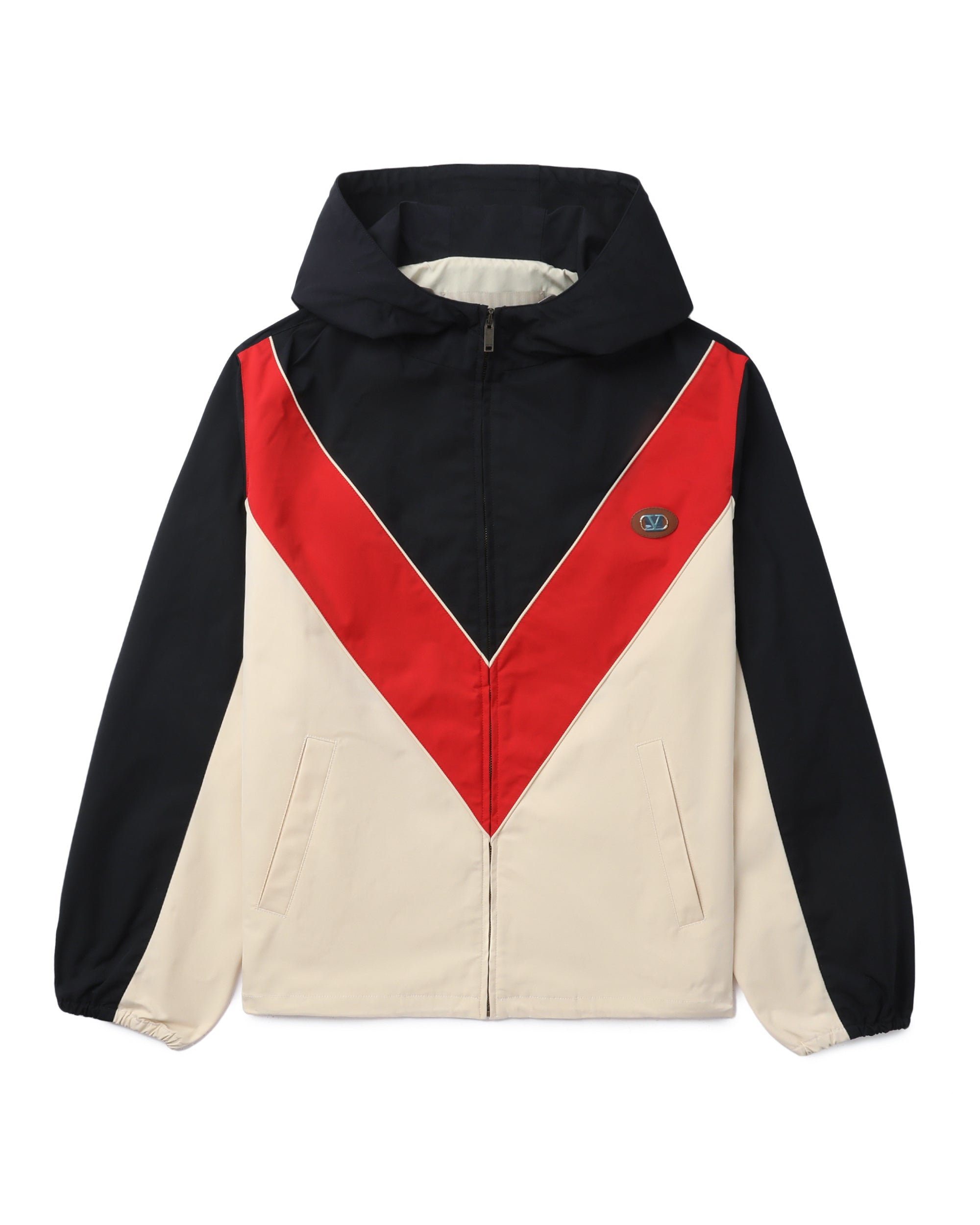 Hooded panelled jacket