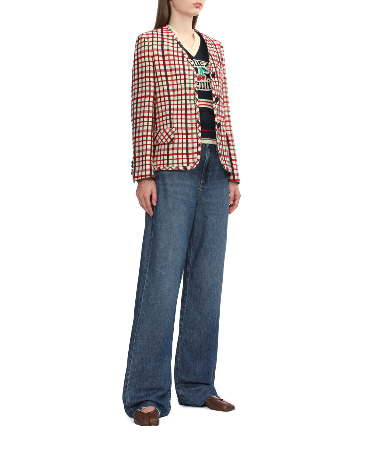 Checkered blazer