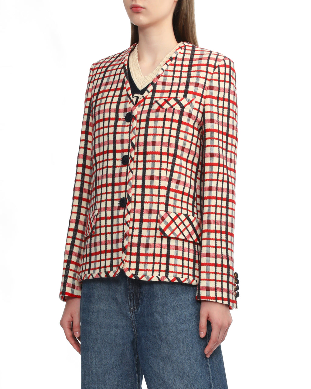 Checkered blazer