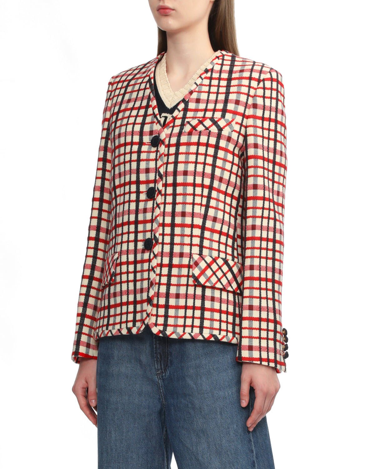 Checkered blazer