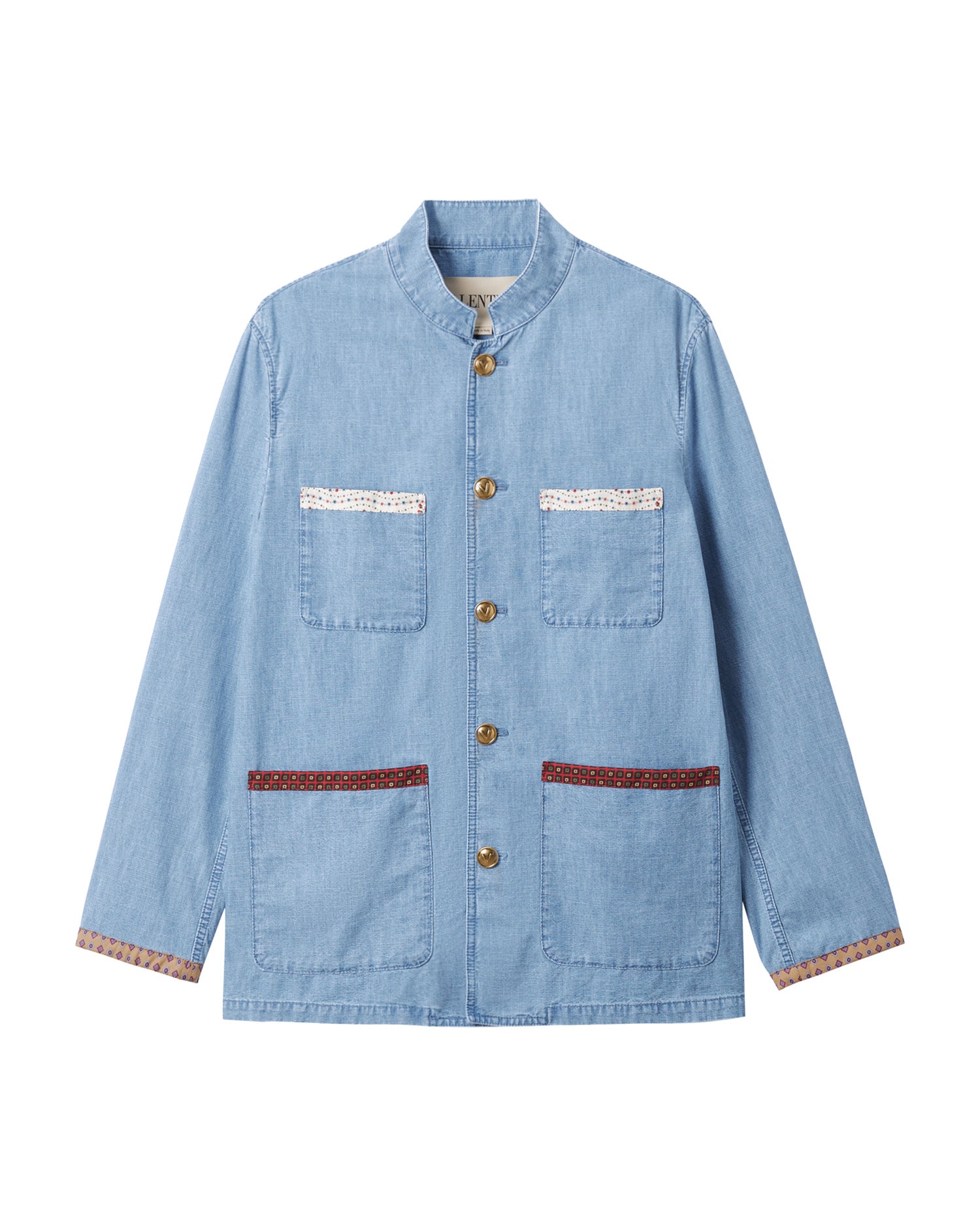 Safari jacket with printed edges