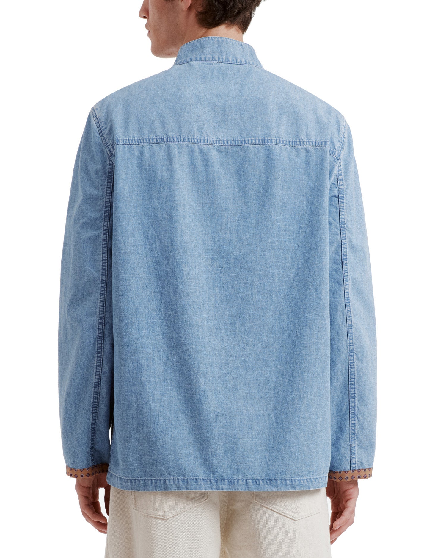 Safari jacket with printed edges