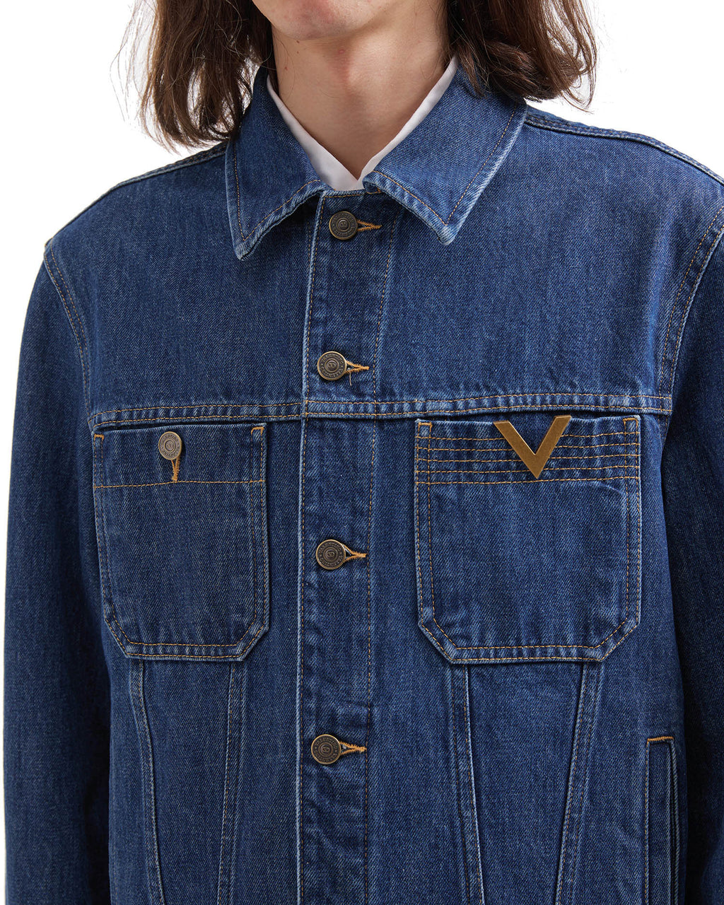Denim jacket with VGold