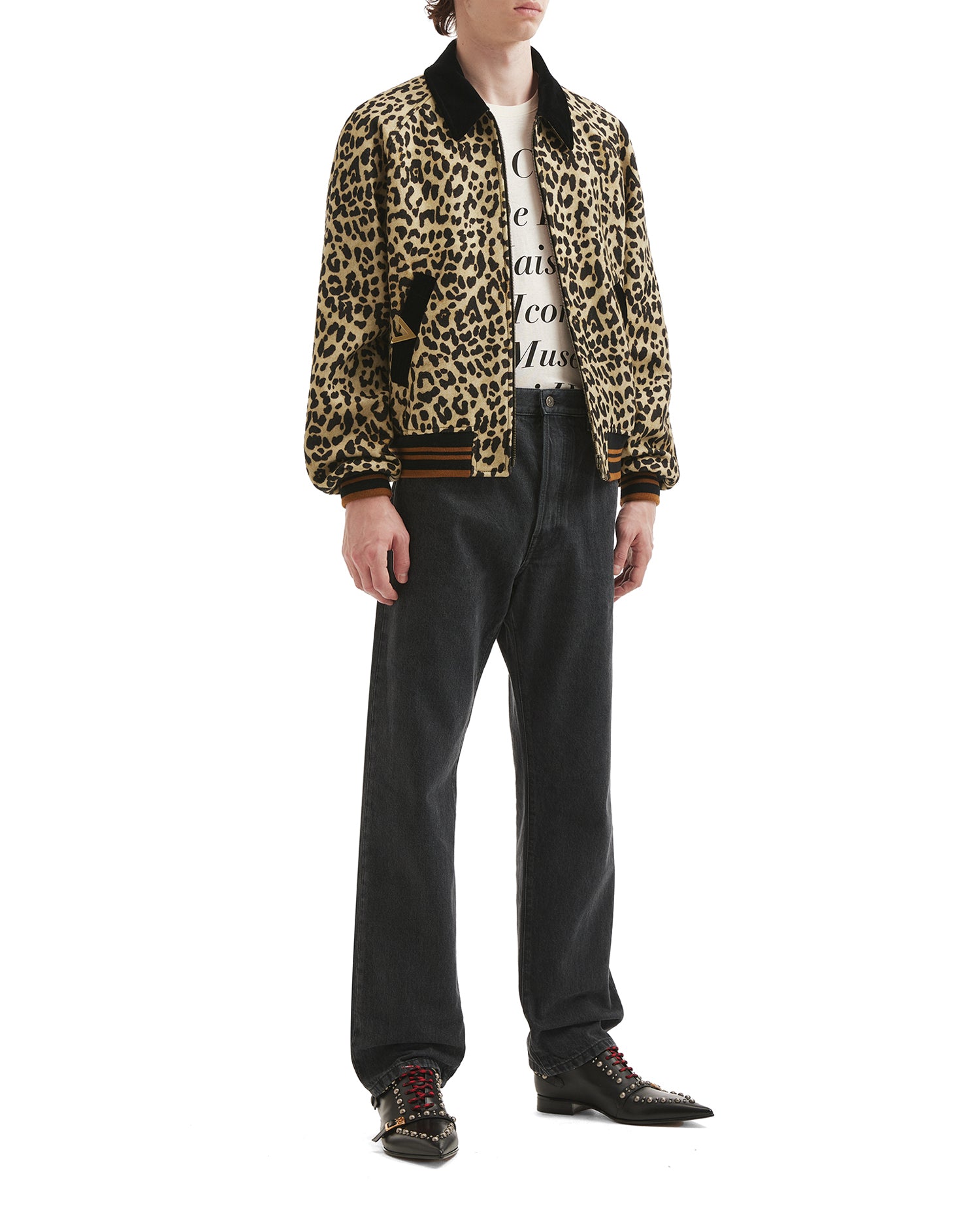Leopard bomber jacket
