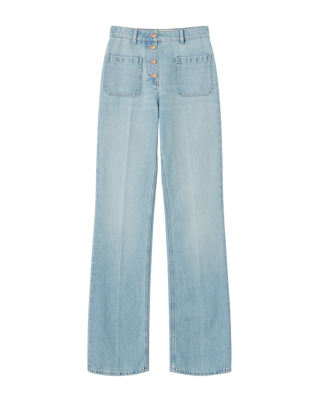 Button-front jeans