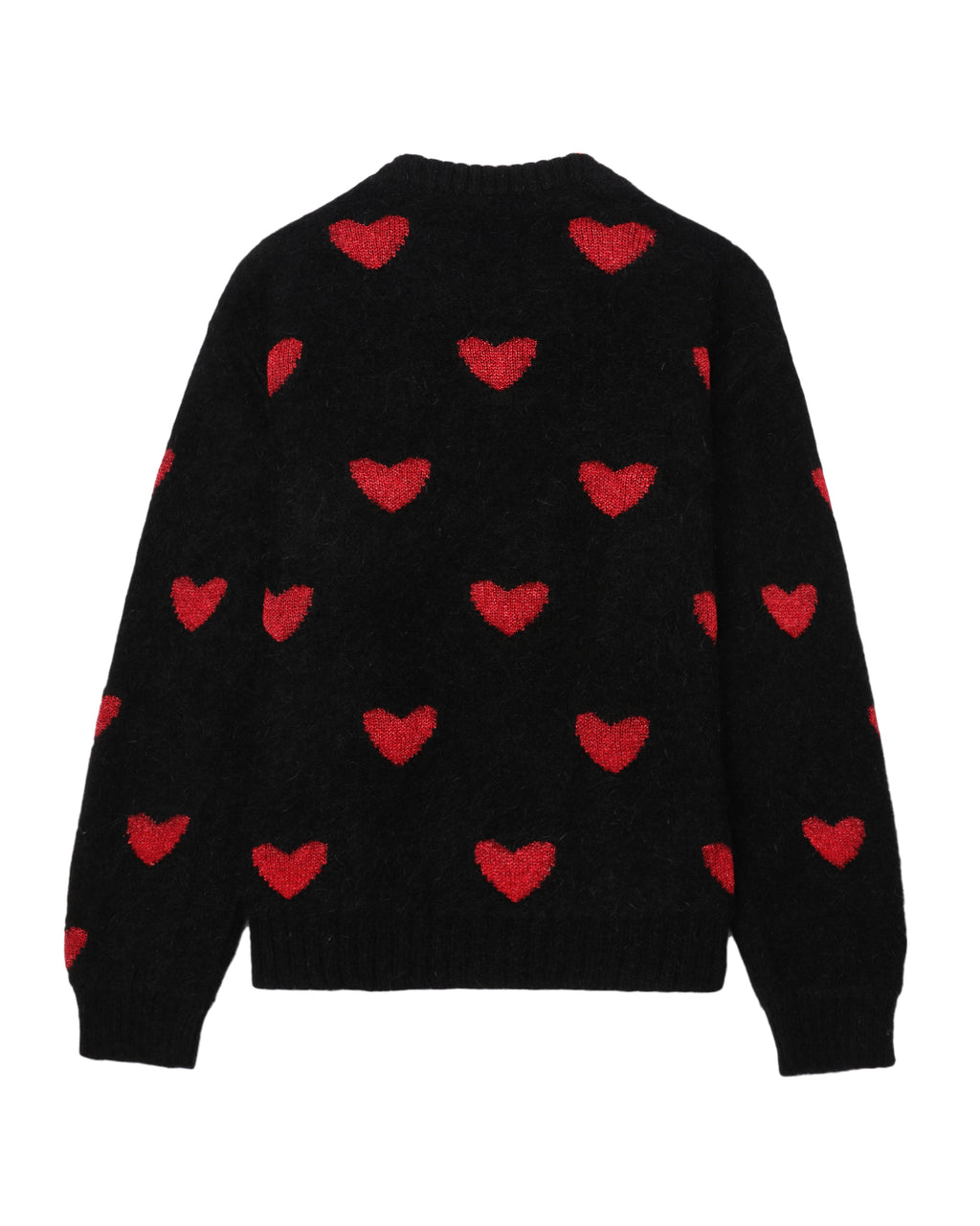 Heart jacquard pattern sweater