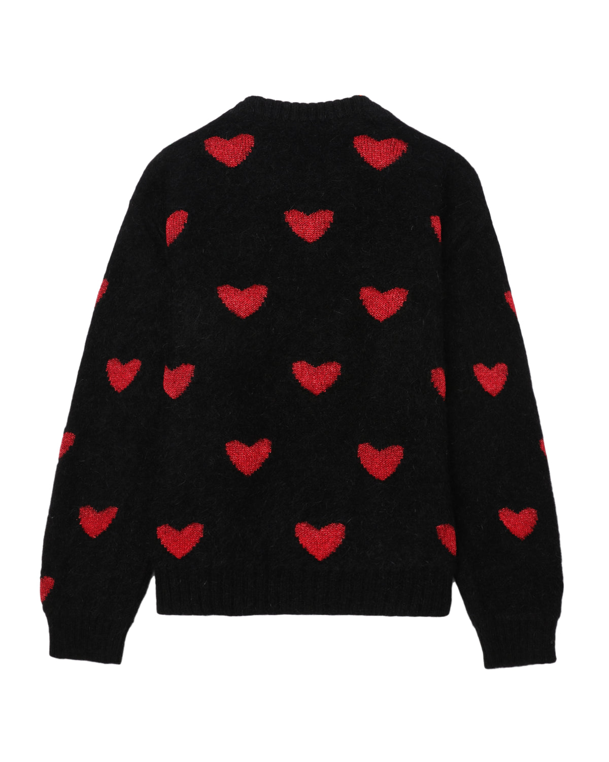 Heart jacquard pattern sweater