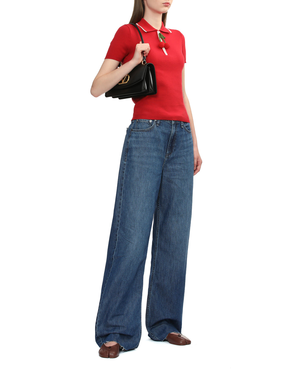 Cherry polo tee