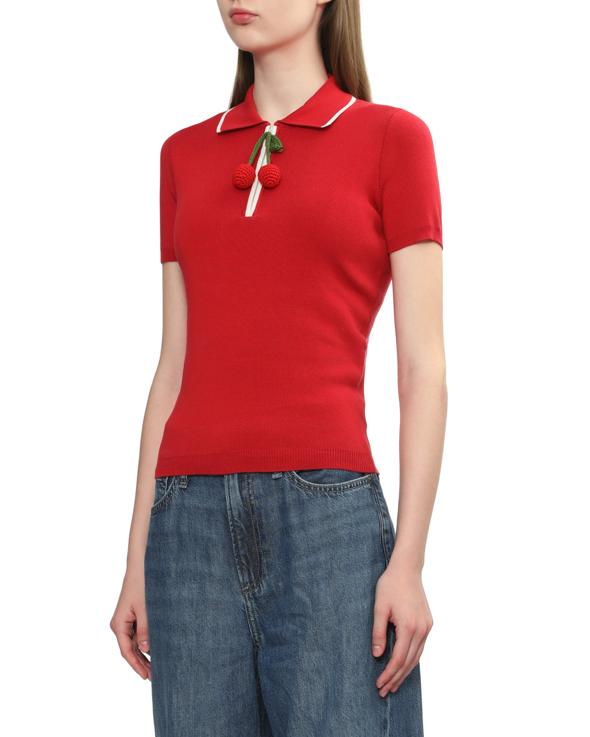 Cherry polo tee