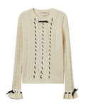 Contrasting trims sweater