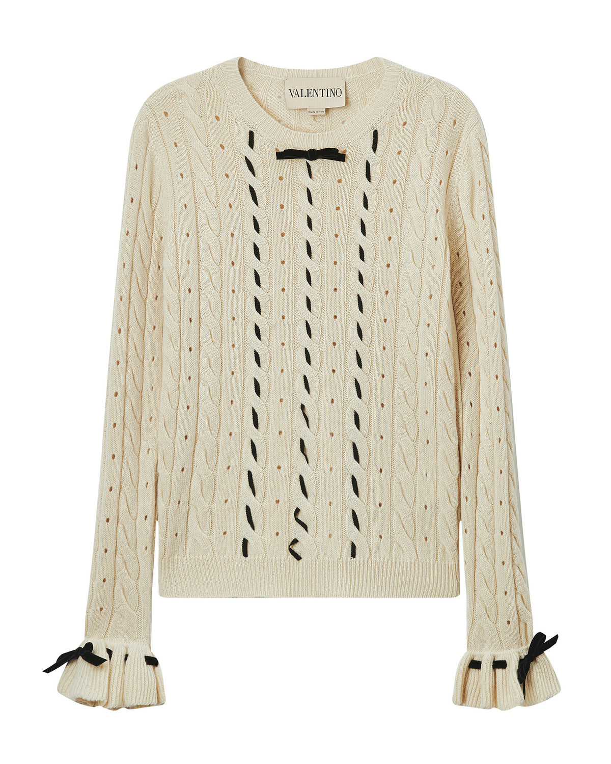 Contrasting trims sweater