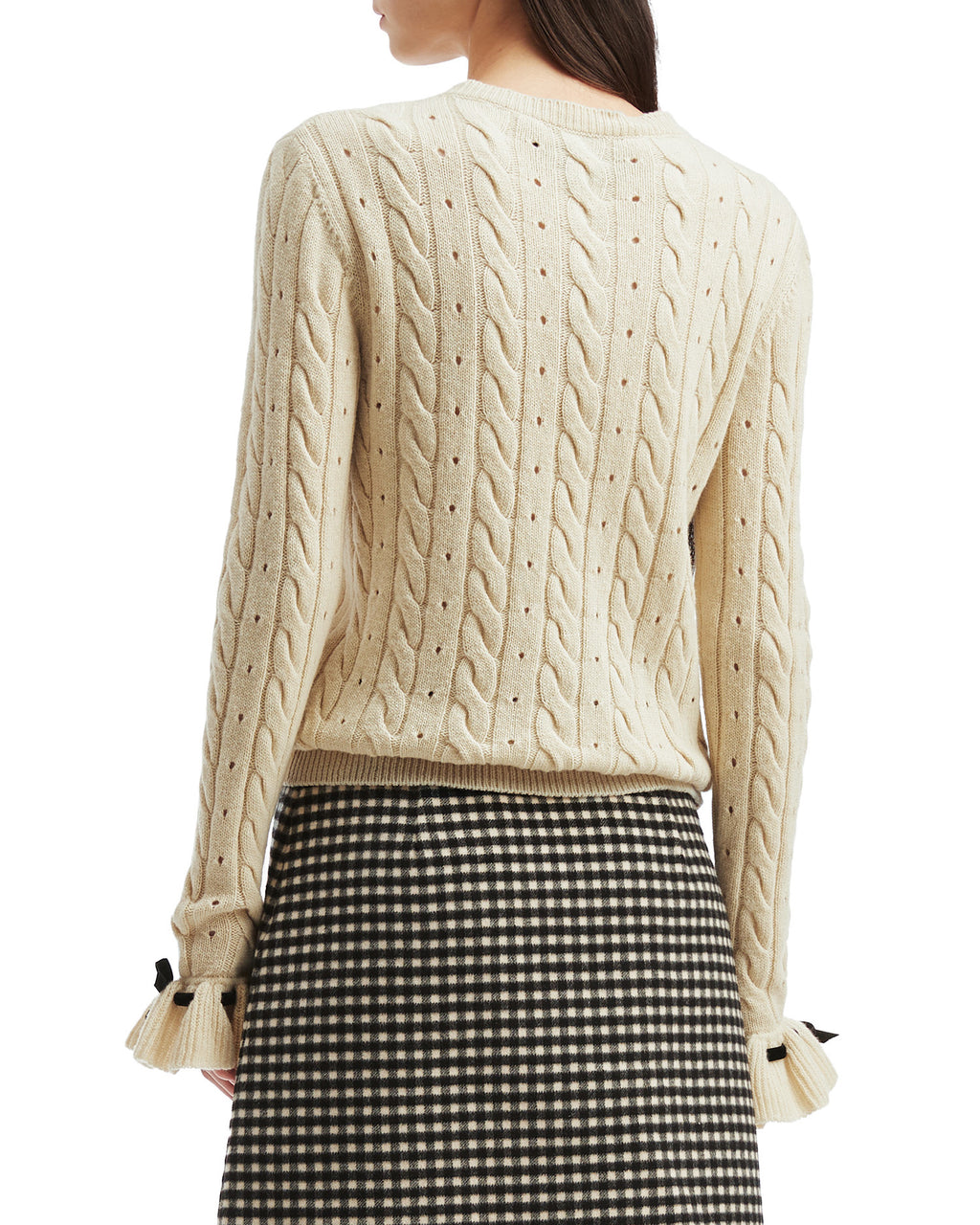 Contrasting trims sweater