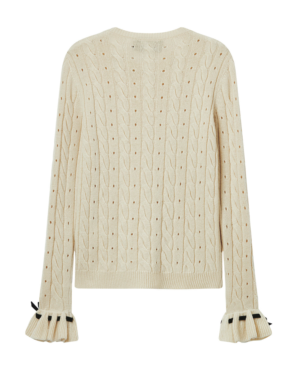 Contrasting trims sweater