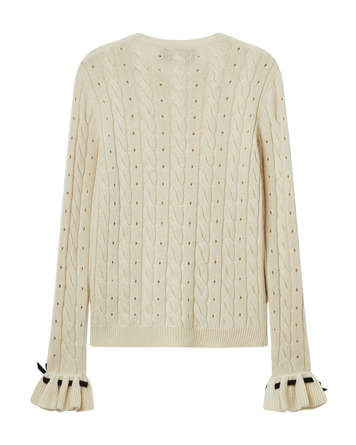Contrasting trims sweater