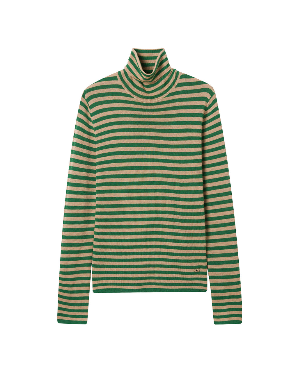 Striped turtleneck