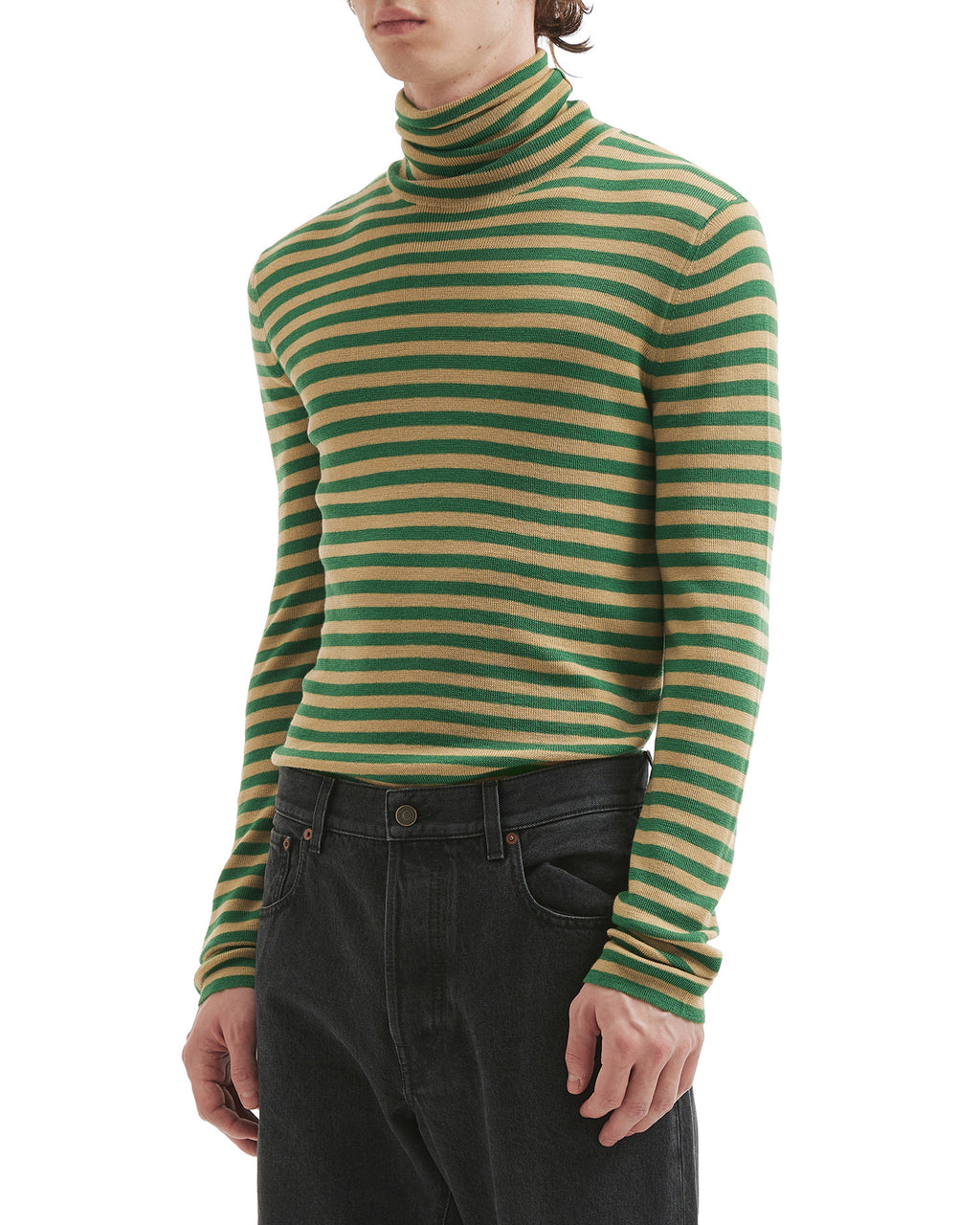 Striped turtleneck