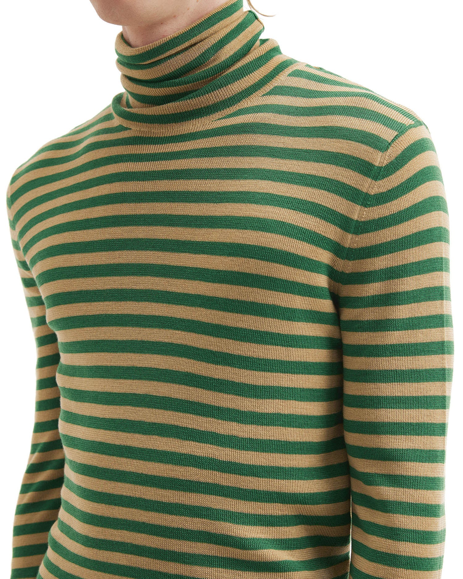 Striped turtleneck