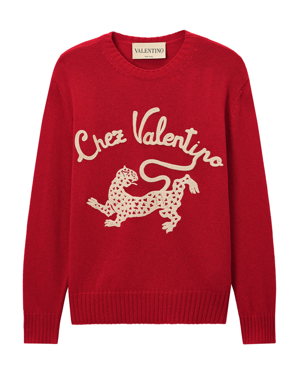 Chez Valentino & Panther embroidery sweater