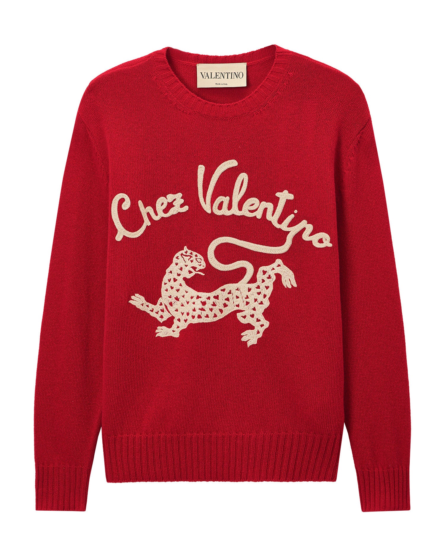 Chez Valentino & Panther embroidery sweater