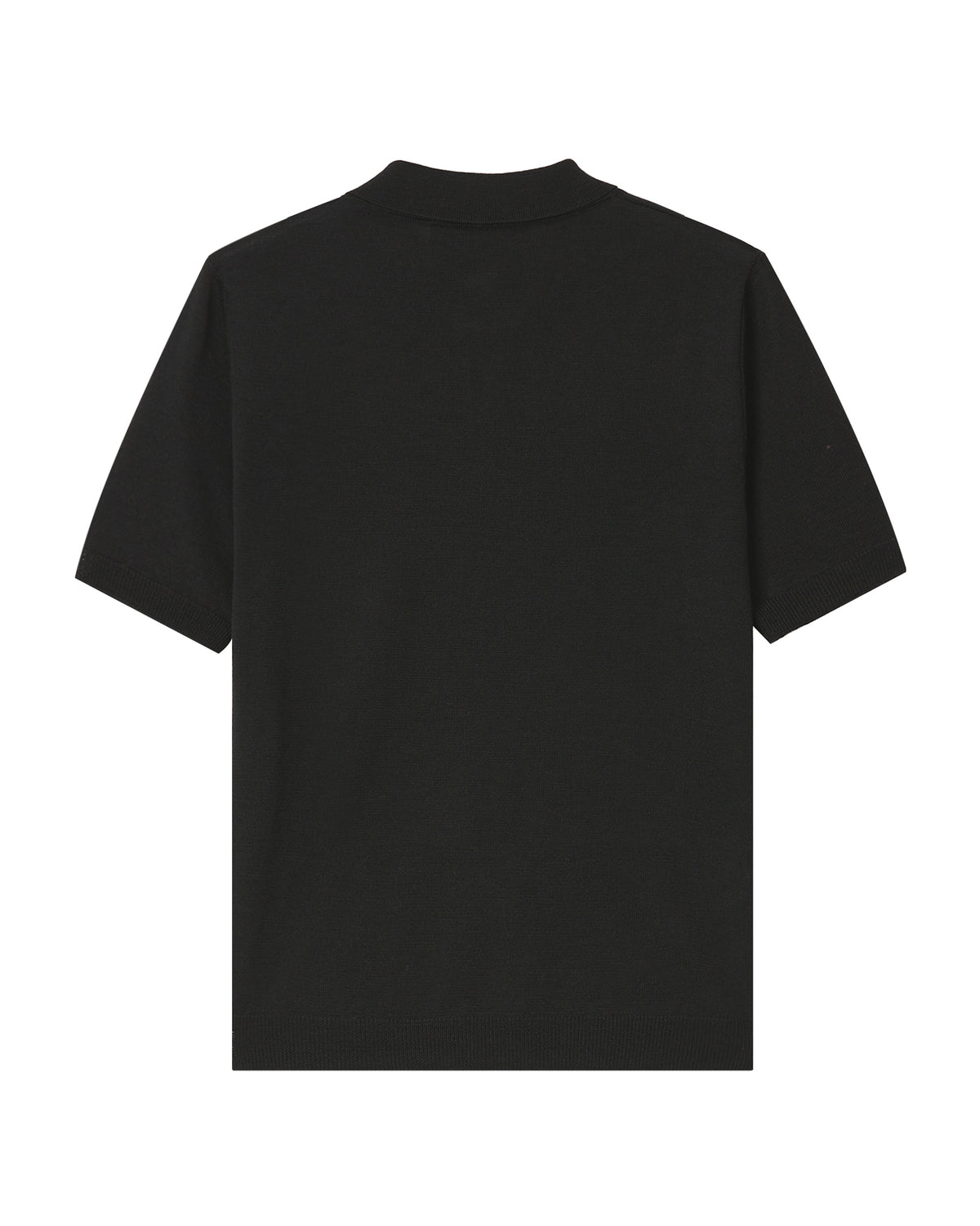 Silk-trimmed knit polo shirt