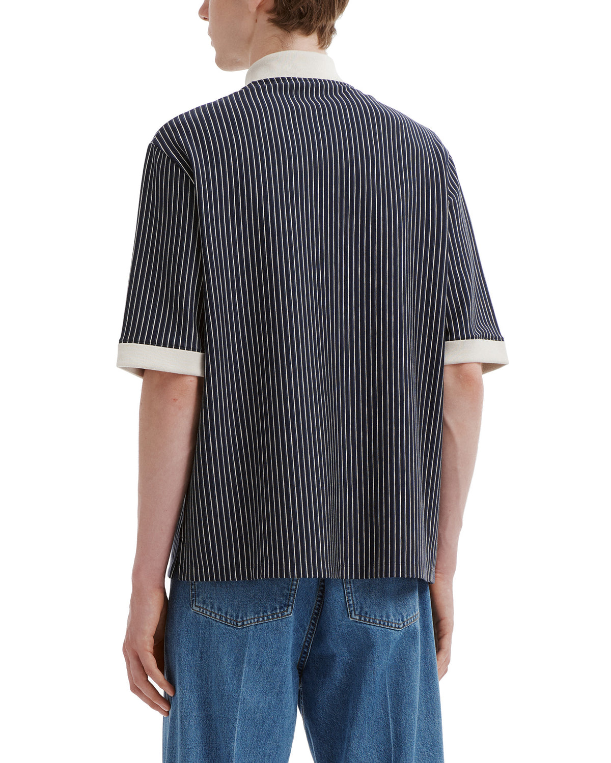 Striped polo tee