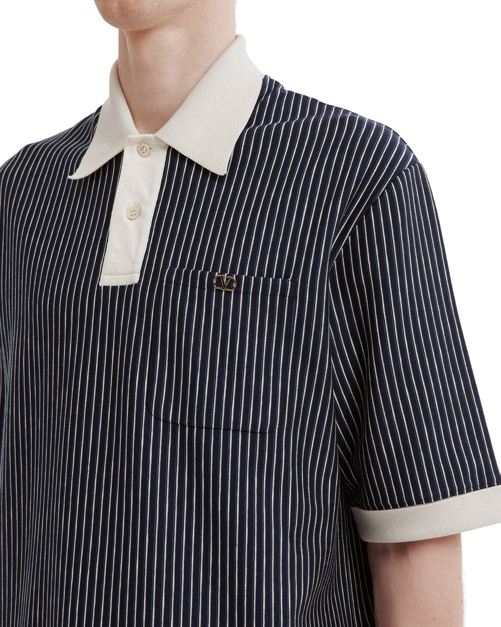 Striped polo tee