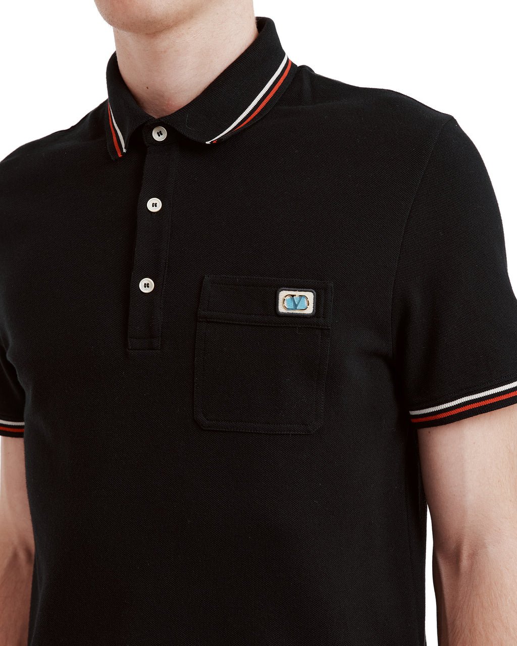 Piqué polo shirt with Vlogo patch