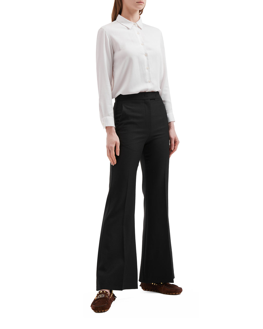 Dry diagonal wool pants