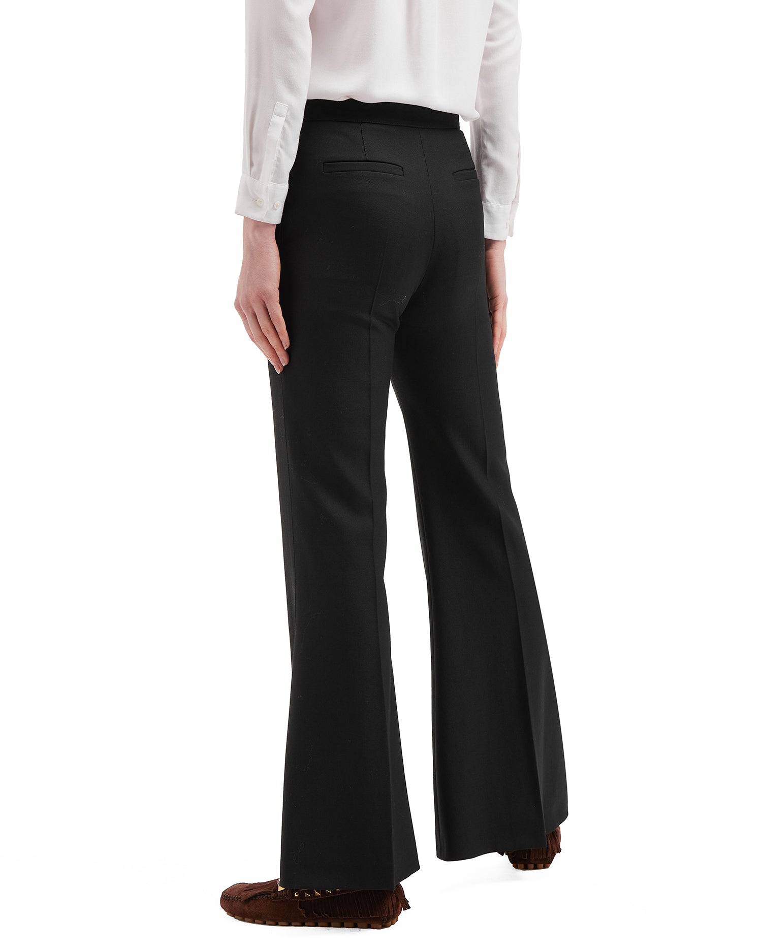 Dry diagonal wool pants