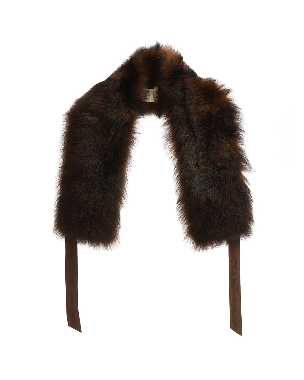 Tie detail fur stole