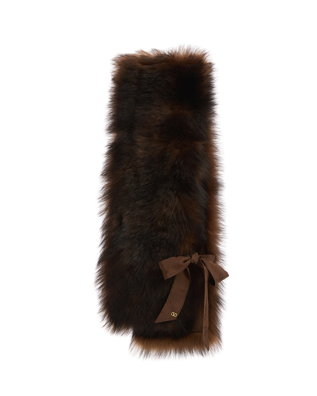 Tie detail fur stole