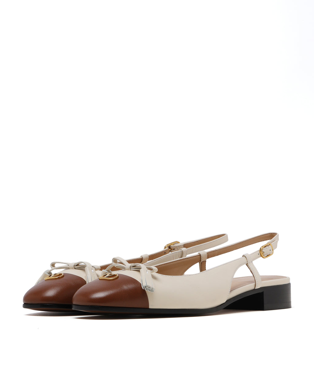 Leather Valet Du Roe slingback flats 25mm