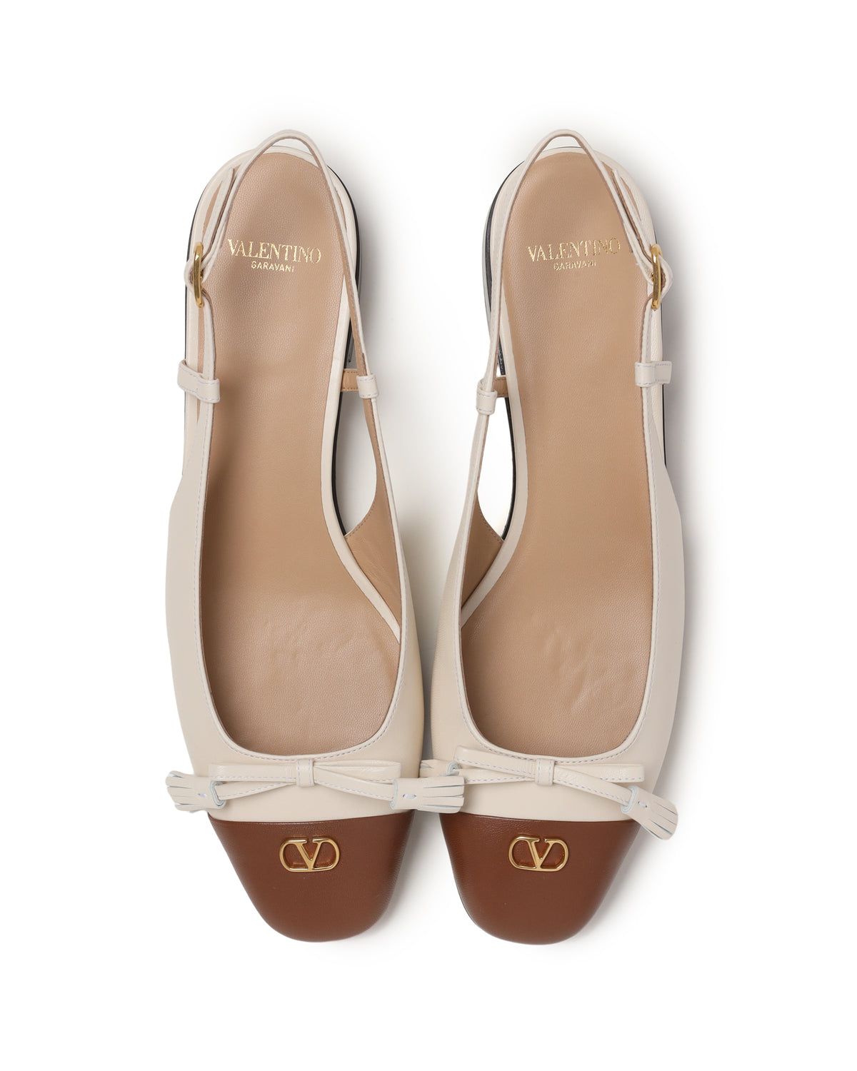 Leather Valet Du Roe slingback flats 25mm