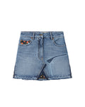 Short denim skirt