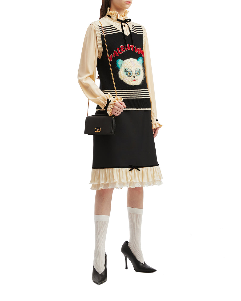 Ruffled hem skirt