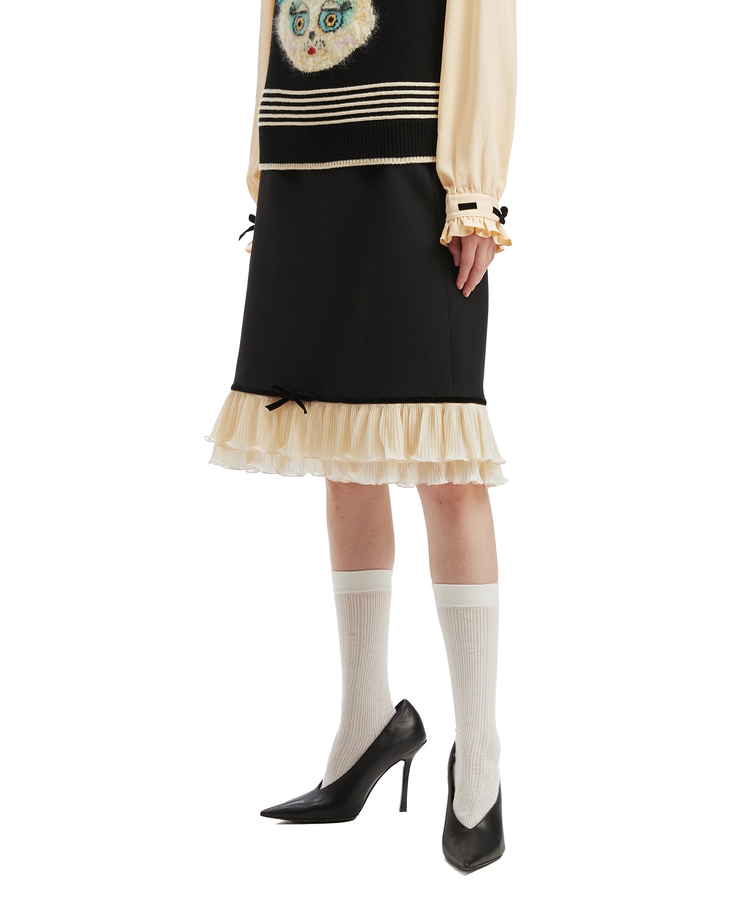 Ruffled hem skirt