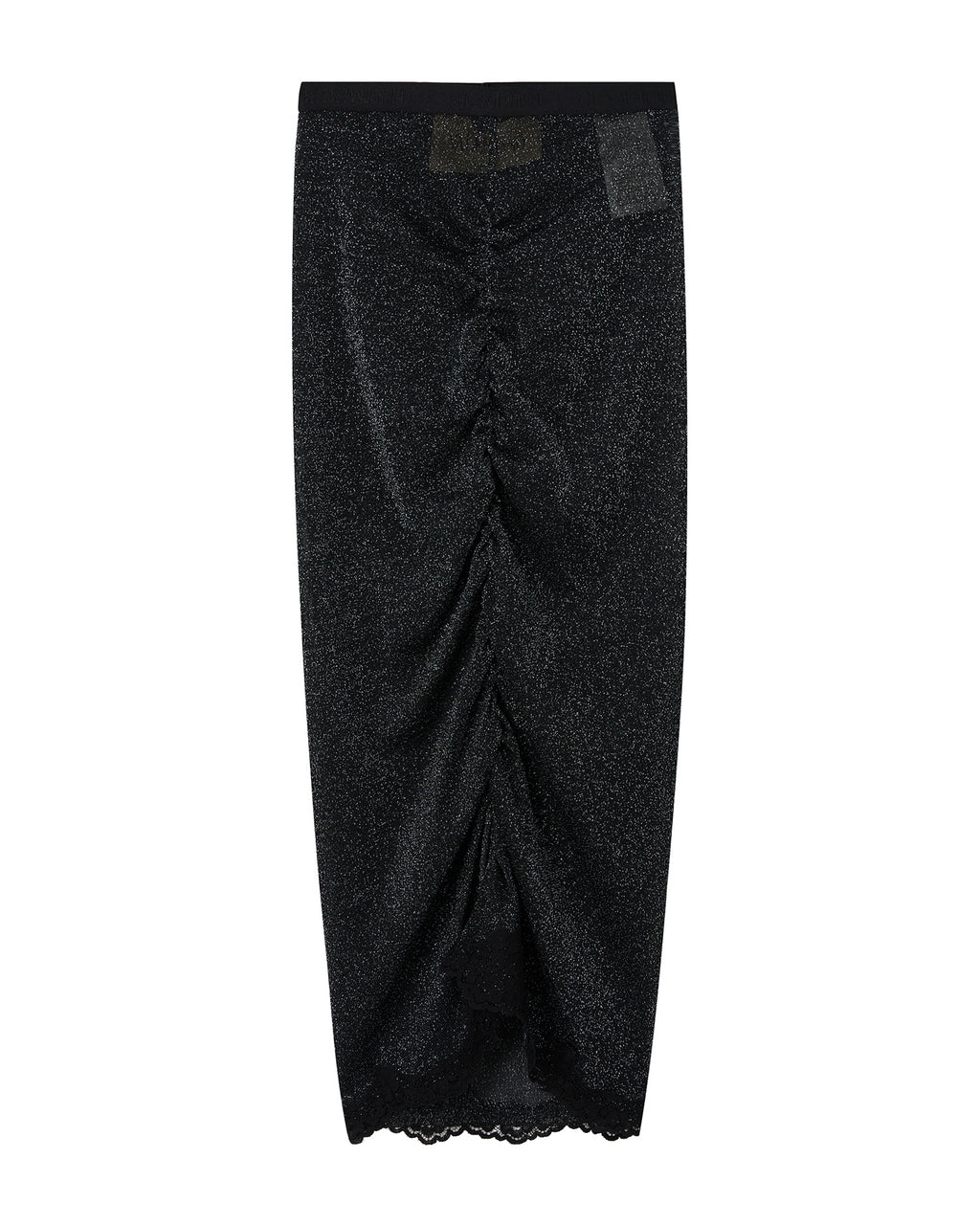 Ruched midi-skirt