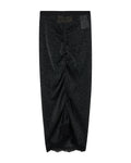 Ruched midi-skirt