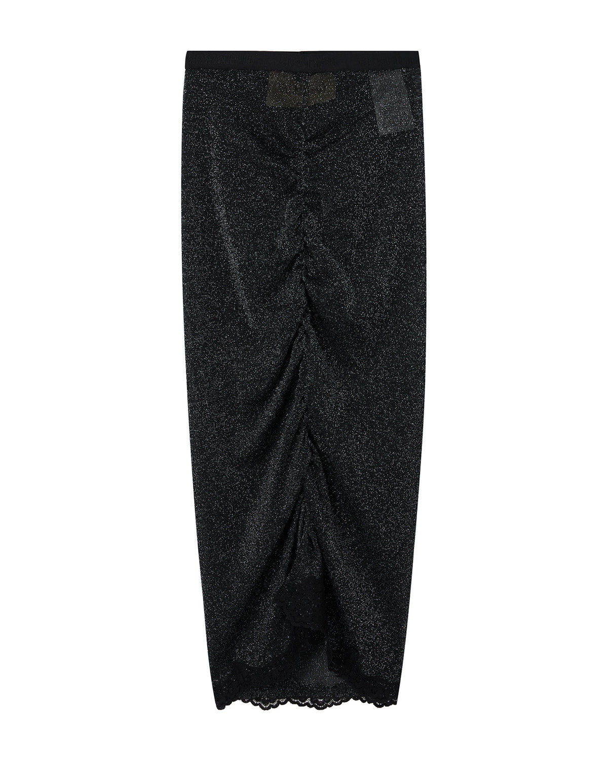 Ruched midi-skirt