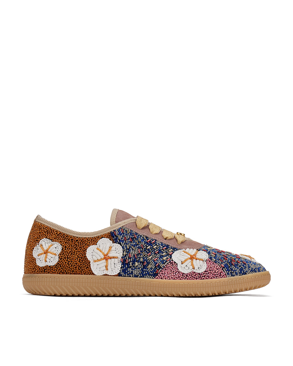Beaded floral sneakers